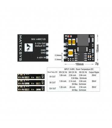 Мікро BEC Matek Micro BEC 6-60V to 5V/9V/12V