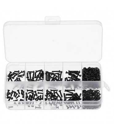 Набір З 480 Чорних Сталевих Болтів Та Гайок Suleve™ M2CH4 480Pcs M2