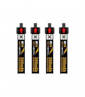 Акумулятори NewBeeDrone Nitro Nectar NX69 300mAh 1S 80C HV LiPo Battery 4xBatteries
