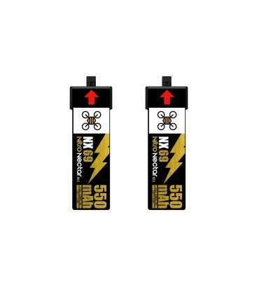 Акумулятори NewBeeDrone Nitro Nectar NX69 550mAh 1S 80C HV LiPo Battery 2xBatteries
