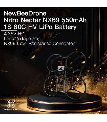Акумулятори NewBeeDrone Nitro Nectar NX69 550mAh 1S 80C HV LiPo Battery 2xBatteries