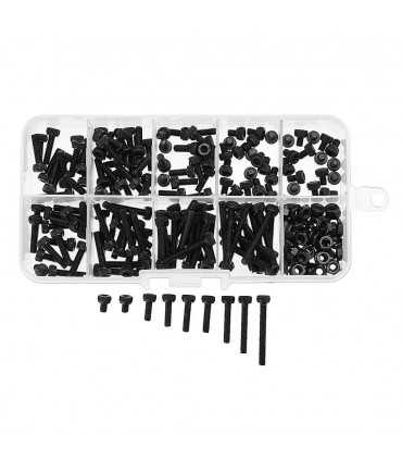 Набір З 240 Чорних Сталевих Болтів Та Гайок Suleve™ M3CH3 M3