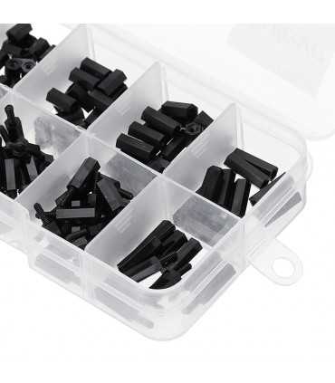 Набір З 300 Чорних Нейлонових Стійок Болтів Та Гайок Suleve™ M2NH4 M2