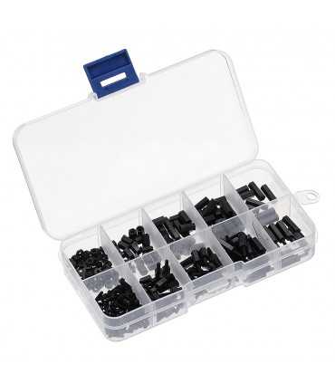 Набір З 300 Чорних Нейлонових Стійок Болтів Та Гайок Suleve™ M2NH4 M2