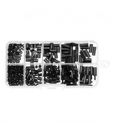 Набір З 300 Чорних Нейлонових Стійок Болтів Та Гайок Suleve™ M2NH4 M2