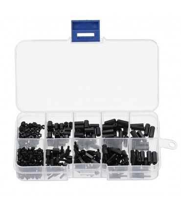 Набір З 300 Чорних Нейлонових Стійок Болтів Та Гайок Suleve™ M2NH4 M2