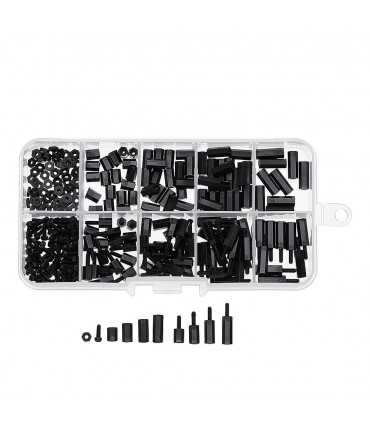 Набір З 300 Чорних Нейлонових Стійок Болтів Та Гайок Suleve™ M2NH4 M2