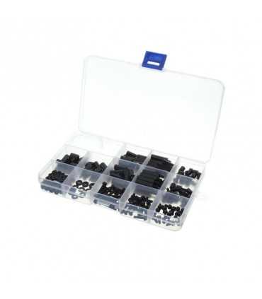 Набір З 260 Чорних Нейлонових Стійок Болтів Та Гайок Suleve™ M3NH2 M3