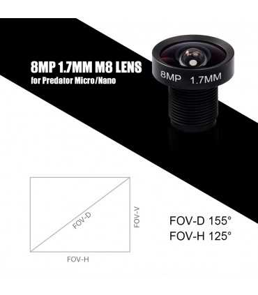1.7mm М8 lens for Foxeer Predator Micro/Nano об'єктив для мiкро/нано камери