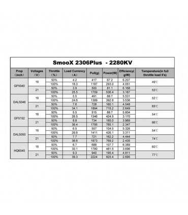 Безколекторний Двигун RCinpower SmooX 2306 Plus 4-6S 1880 / 2280 /2580kv