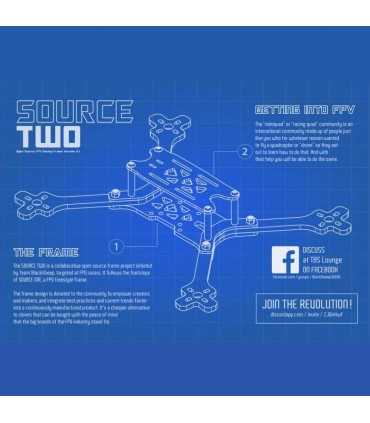 П'яти Дюймова Рама Для FPV Дронів TBS Source Two V0.1 Blowout