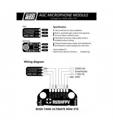 Зовнішній Мікрофон Rush AGC MIC Microphone
