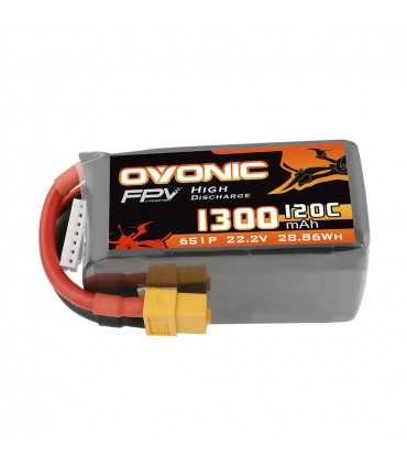 Акумулятор Ovonic 1300mAh 6S 22.2V 120C Lipo
