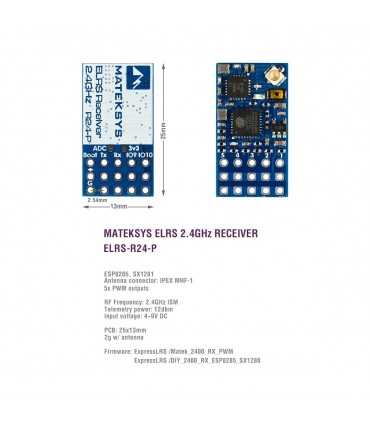 Радіоприймач Matek ELRS 2.4GHz PWM receiver