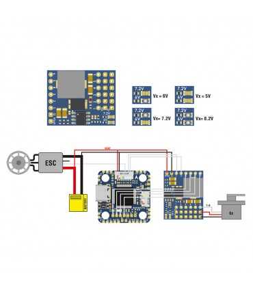 Плата Розподілу Живлення Matek Servo PDB-8S with BEC 5.5-36V to 5-8.2V