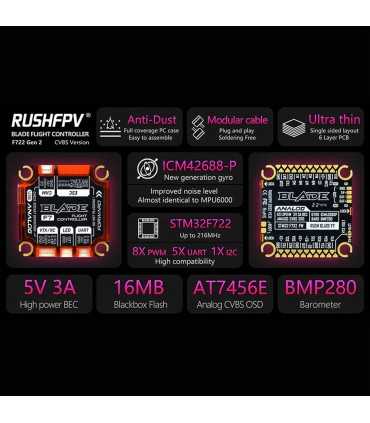 Польотний Контролер Rush Blade F722 V2 Flight Controller For Analog