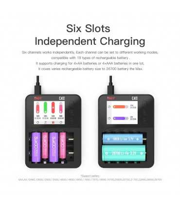 Зарядний Пристрій iSDT C4 EVO 36W 6-Channel Smart Charger