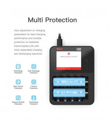 Зарядний Пристрій iSDT C4 EVO 36W 6-Channel Smart Charger