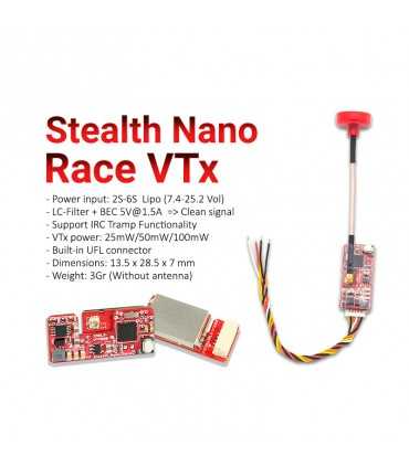 Відеопередавач FuriousFPV VTX Stealth Nano Race