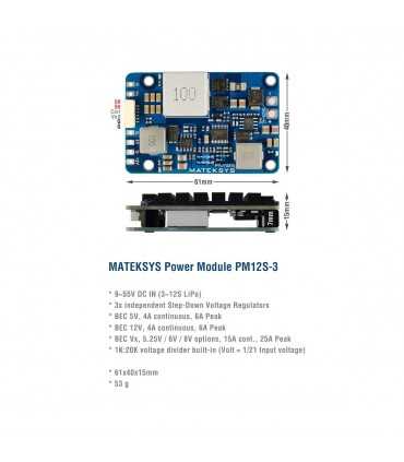 Плата Живлення Matek Power Module PM12S-3