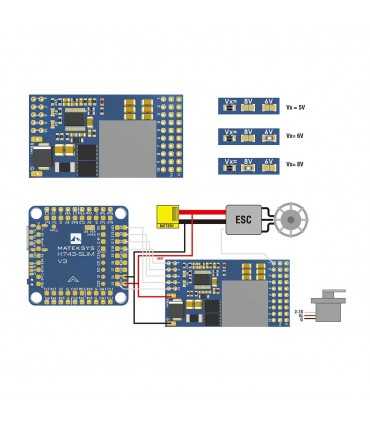Плата Розподілу Живлення Matek Servo PDB-12S with 12A BEC 9-55V to 5/6/8V