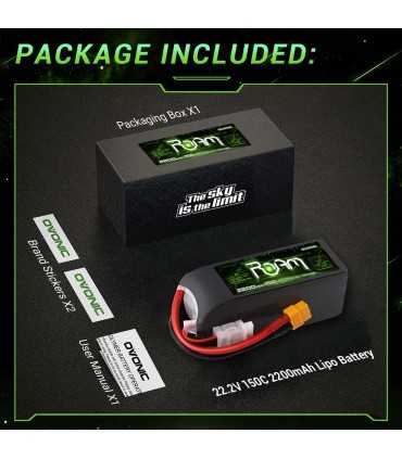 Акумулятор Ovonic Roam Series 2200mAh 6S1P 150C 22.2V Long Range 6S Lipo Battery