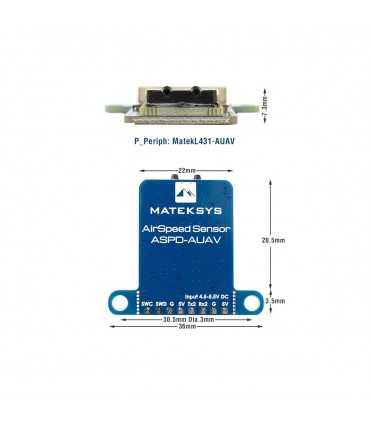 Датчик Повітряної Швидкості Matek Digital AirSpeed sensor ASPD-AUAV