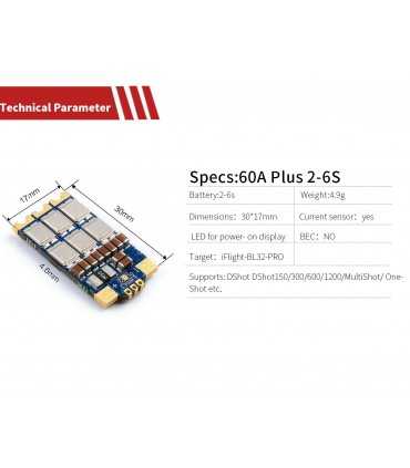 Регулятор Швидкості iFlight SucceX 60A Plus 2-6S Dshot1200 BLHeli_32 ESC