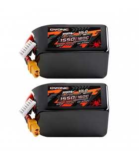 Два акумулятора Ovonic 6S 1550mAh 160C 22.2V LiPo Battery w/XT60 Plug