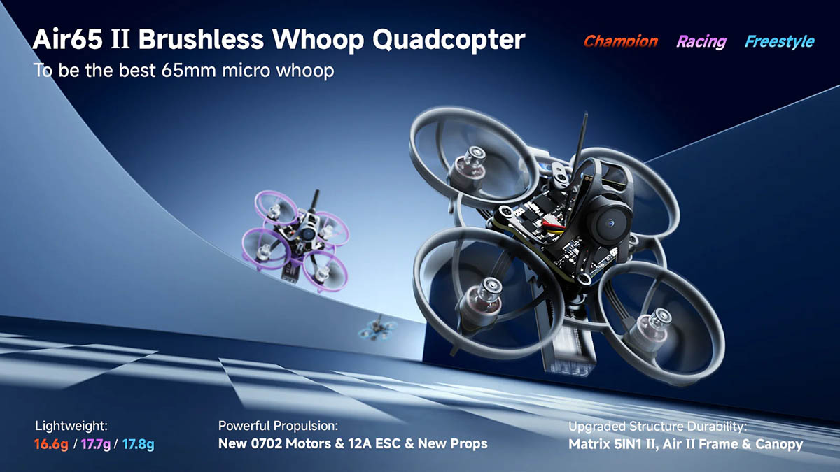 BetaFPV Air65 II Brushless Whoop Quadcopter – мікро FPV квадрокоптер 65 мм